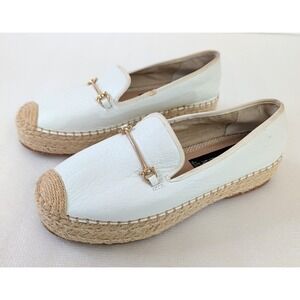 Steven Steve Madden Ellaine Esperadille Platform Loafer Women 6 White Coastal